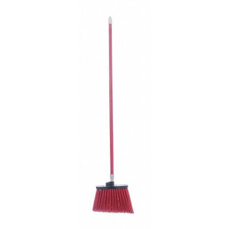 Angle Broom W/handle,56" L X 12" W,red (