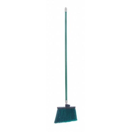 Angle Broom W/handle,56" L X 12" W,green