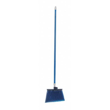 Angle Broom W/handle,56" L X 12" W,blue