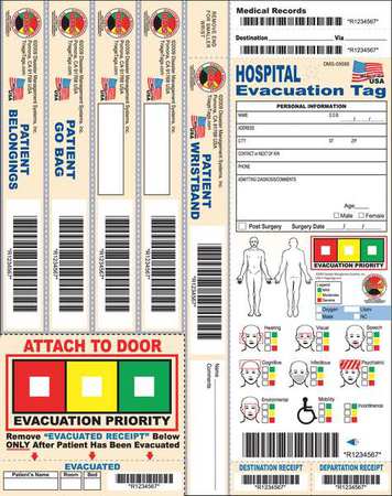 Hospital Evacuation Tag,pk25 (1 Units In