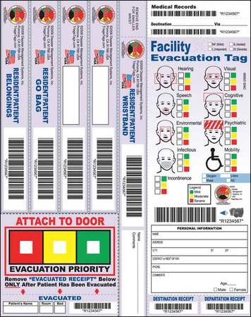 Facility Evacuation Tag,pk25 (1 Units In