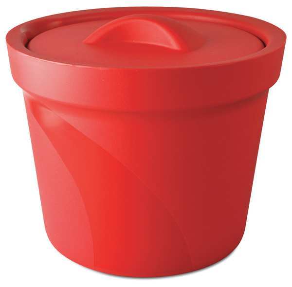 Ice Bucket with Lid, Red, 4L