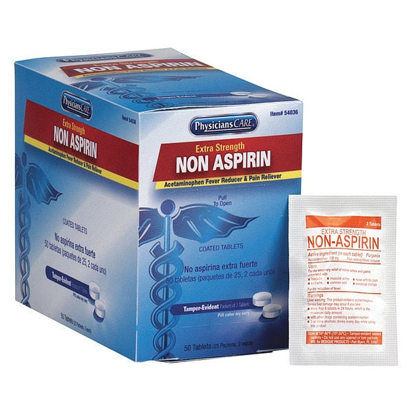 Non-Aspirin, Tablet, 500mg, PK25