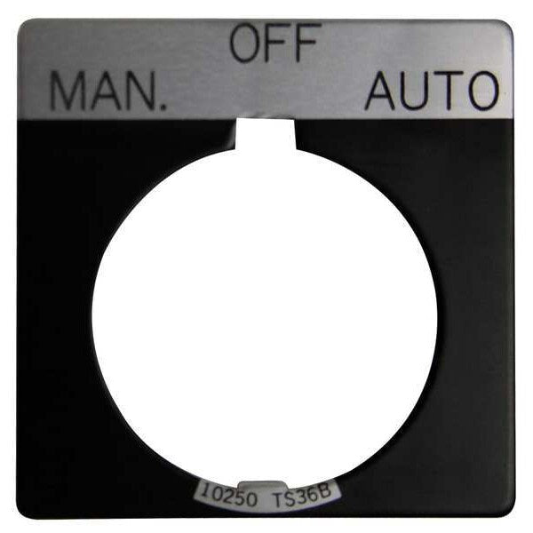Cutler-Hammer Legend Plate, Manual Off Automatic, Black