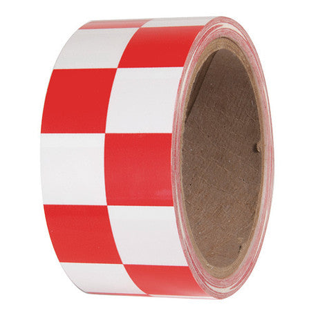Checkerboard Tape,2"x108ft,red/white (1