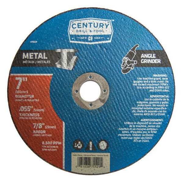 Metal Cutting Wheel,7x.055 In.,type 1a (