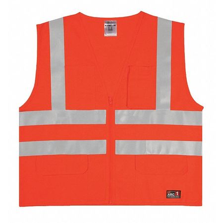 High Visibility Vest,orange/red,2xl (1 U