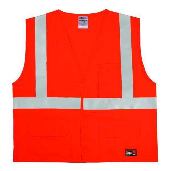 High Visibility Vest, Orange/Red, S/M