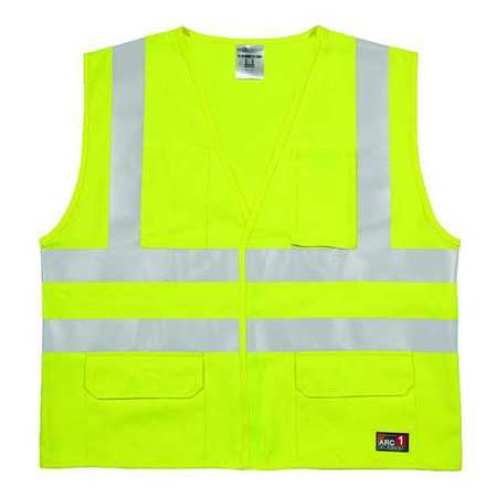 High Visibility Vest, Yellow/Grn, 4XL/5XL