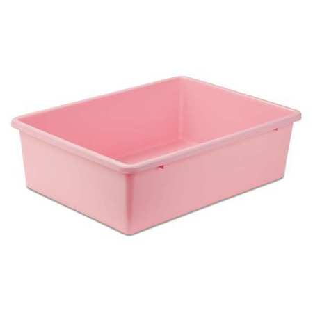 Plastic Bin,large,lt Pink,16.25x11.75x5