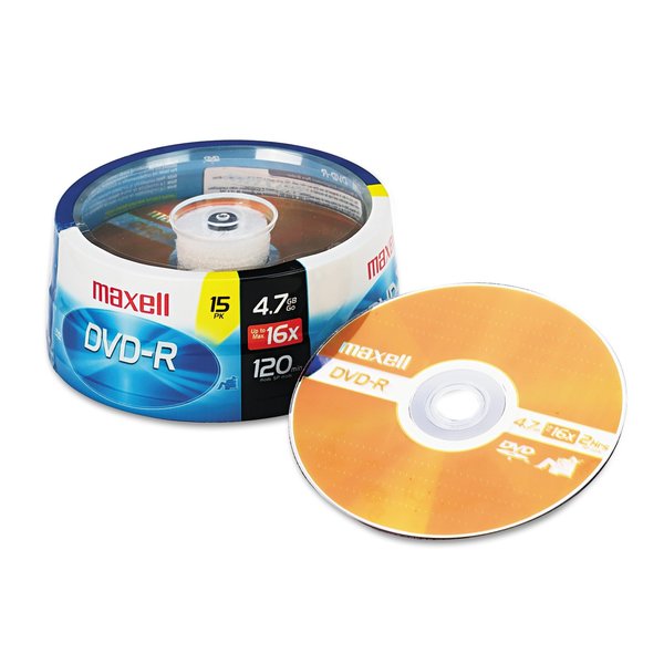 DVD-RDiscs, 4.7GB, 16x, Spindle, 15, PK15
