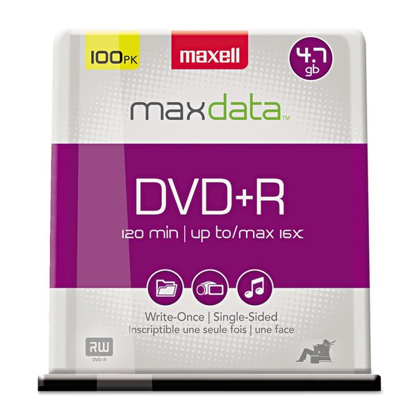 DVD+RDiscs, 4.7GB, Spindle, PK100