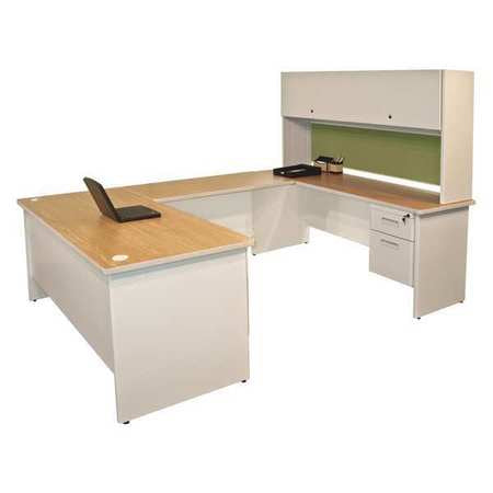 U-shaped Desk,flipper,8ft6"x6ft (1 Units