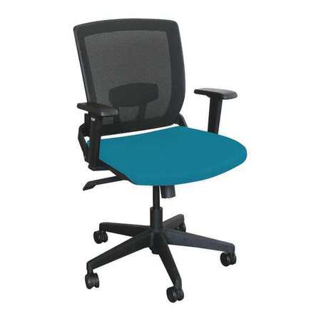 Mid-back Mesh Chair,teal,black Base (1 U
