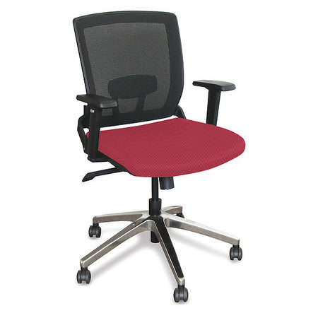 Mid-back Mesh Chair,raspberry/chrome (1