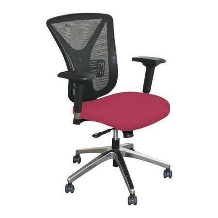 Executive Mesh Chair,raspberry/chrome (1
