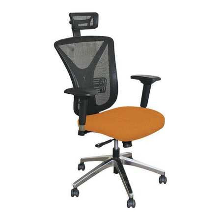 Executive Mesh Chair,orange/chrome (1 Un