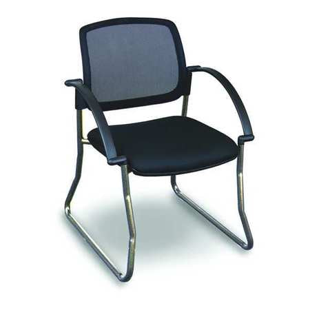 Visitor Chair,arms,black/chrome (1 Units
