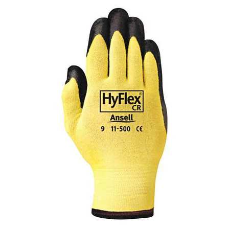 Gloves,nitrile,knit Wrist,xl,yellow,pk12