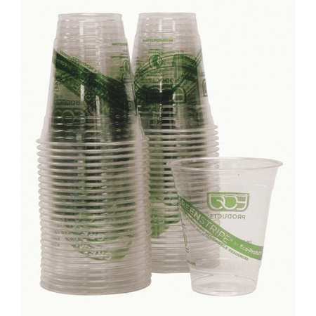 Cup,cold,12oz,bioplastc,clear/green,pk50