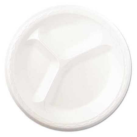 Plate,foam,9",3comp,white,pk500 (1 Units