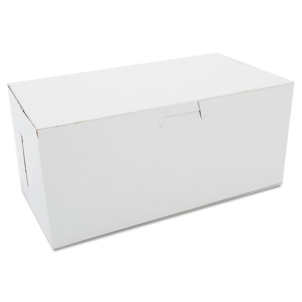 Box, Bakery, Lock Corner, 9x5x4, White, PK250