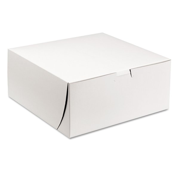 Box, Bakery, 9x9x-1/2, White, PK200