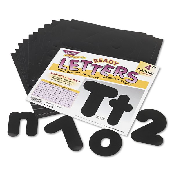 Letter, Upper/Lowercase Combo, Black, PK182