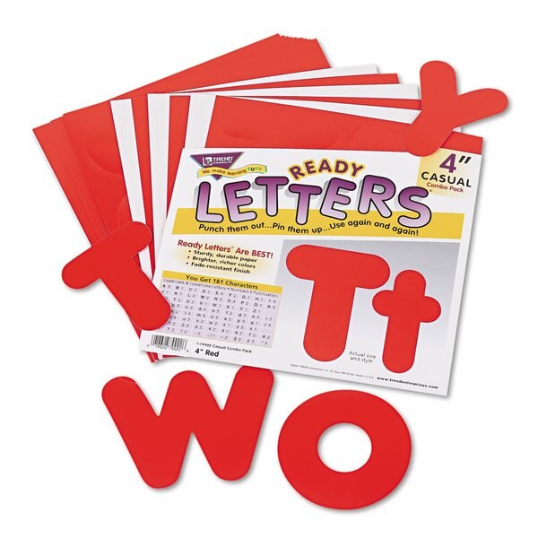 Letters, Upper/Lowercase Combo, Red, PK182