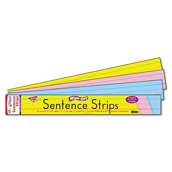 Sentence Strips, Wipe-Off, PK30