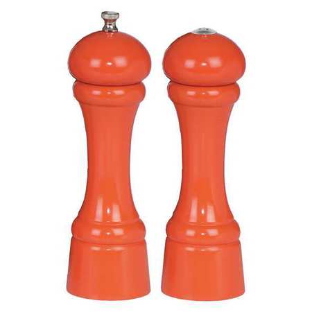Pepper Mill/salt Shaker Set,orange,8" (1