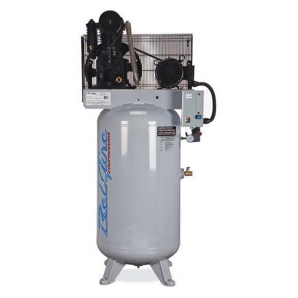 Air Compressor, Vertical, 7.5HP, 80gal, 460V, Compressor Type: Piston