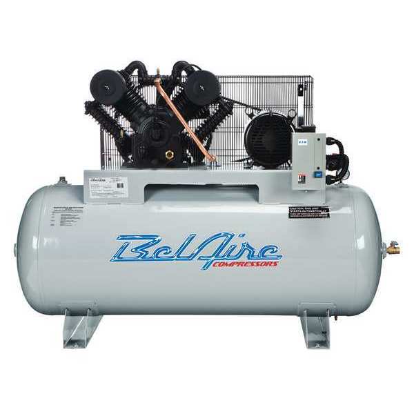 Air Compressor, 10 HP, 120 gal., 3-Phase, Includes: Magnetic Starter