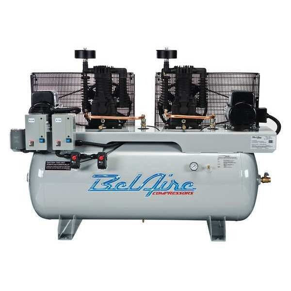 Air Compressor, 10 HP, 120 gal., 3-Phase, Voltage: 208-230V