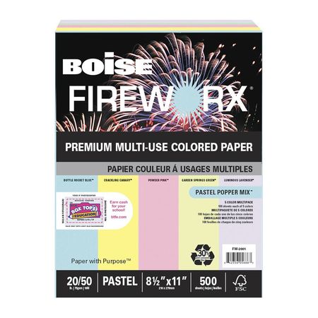 Colored Paper,pastel Popper Mix,pk500 (1