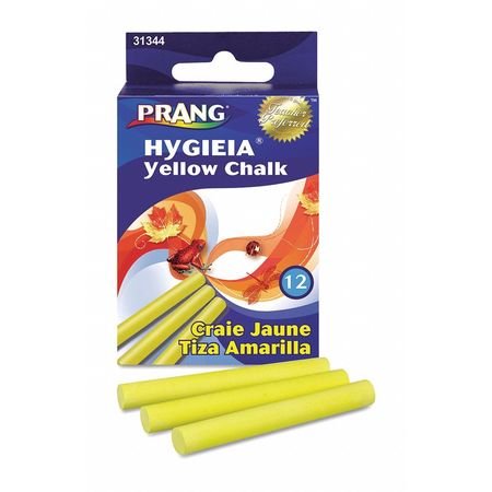 Prang Dustless Chalk,yellow,pk12 (1 Unit