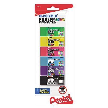 Block Eraser,assorted,pk6 (1 Units In Pk