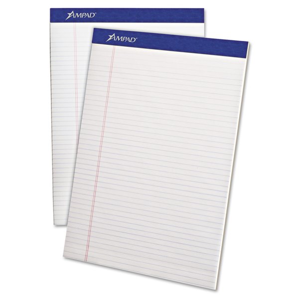 White Narrow Rule Pad Perforated Size, Pk12