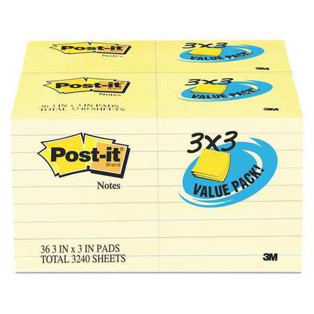 Pad,3"x3",canary,pk36 (1 Units In Pk)