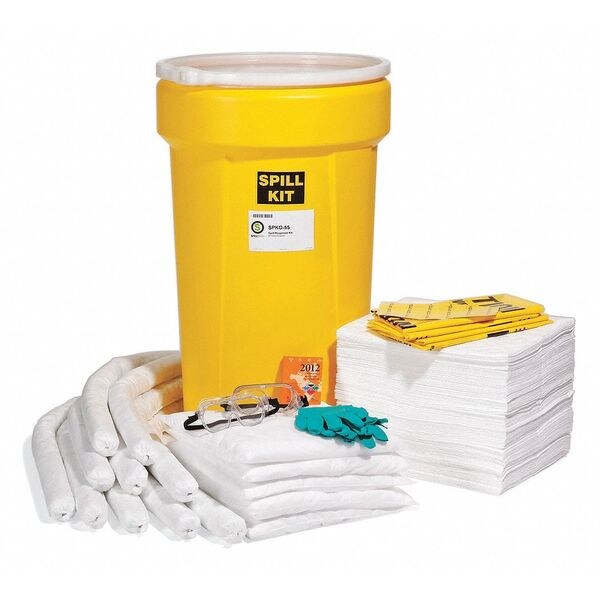 Spill Kit, Drum, Oil-Based Liquids, 24