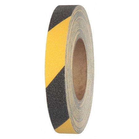 Anti-slip Tape,60ft L,black/yellow,1"w (