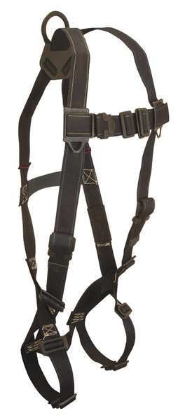 Arc-Flash Rated Full Body Harness, Vest Style, Universal, Nomex(R), Black