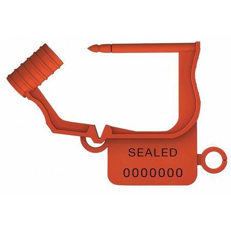 Spring Lock Seal,plastic,orange,pk80 (1
