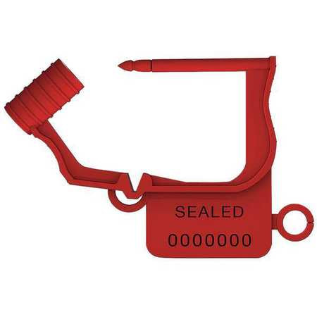 Lock Seal,plastic,red,1-5/16in. L,pk80 (