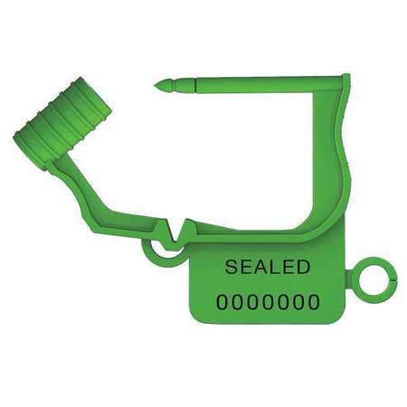 Spring Lock Seal,plastic,green,pk80 (1 U