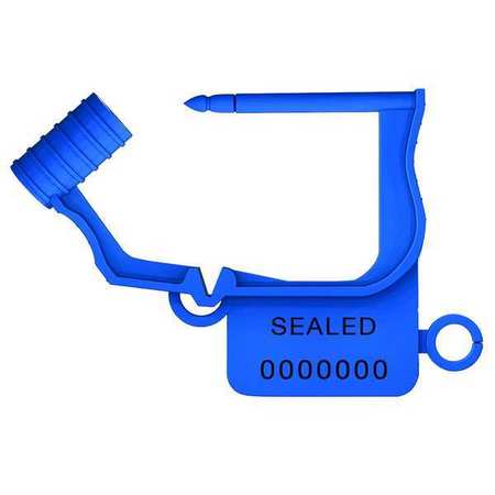 Lock Seal,plastic,blue,1-5/16in. L,pk80