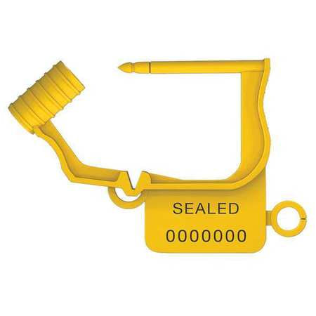 Spring Lock Seal,plastic,yellow,pk80 (1