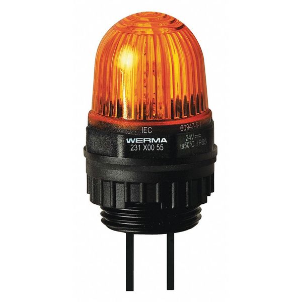 Warning Light, Yellow, Panel/Conduit Mount