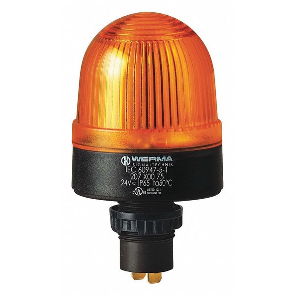 Warning Light, Yellow, Panel/Conduit Mount