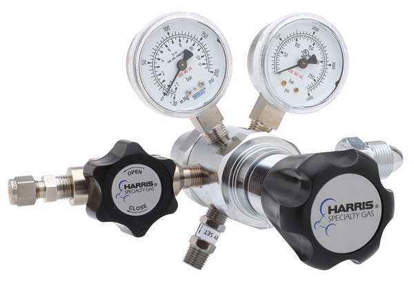 Specialty Gas Regulator, Two Stage, CGA-350, 0 to 15 psi, Use With: Hydrogen